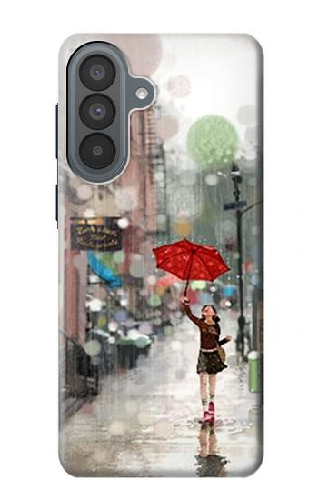 S0108 Girl in The Rain Case For Samsung Galaxy A37
