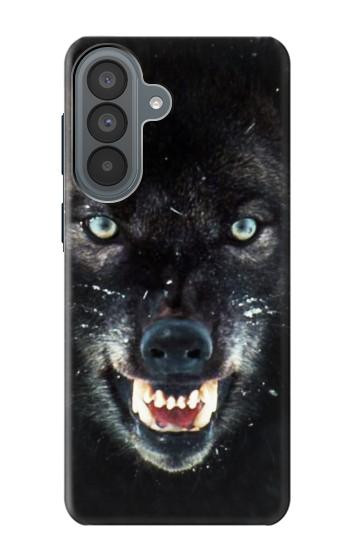 S2823 Black Wolf Blue Eyes Face Case For Samsung Galaxy A37