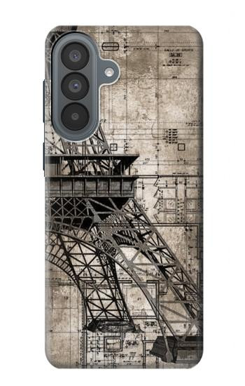 S3416 Eiffel Tower Blueprint Case For Samsung Galaxy A37