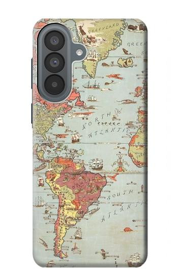 S3418 Vintage World Map Case For Samsung Galaxy A37