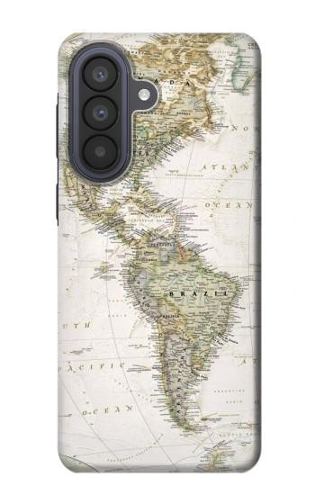 S0604 World Map Case For Samsung Galaxy A57