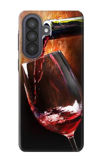 S2396 Red Wine Bottle And Glass Case For Samsung Galaxy A57