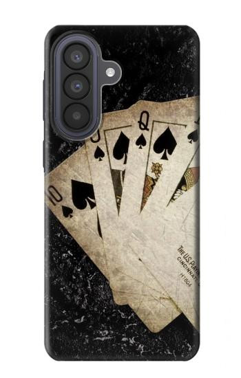 S3231 Vintage Royal Straight Flush Cards Case For Samsung Galaxy A57