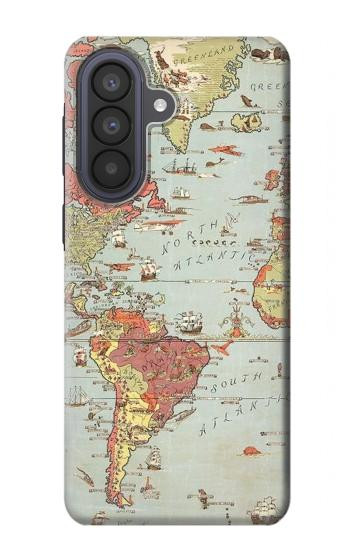S3418 Vintage World Map Case For Samsung Galaxy A57