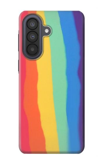 S3799 Cute Vertical Watercolor Rainbow Case For Samsung Galaxy A57