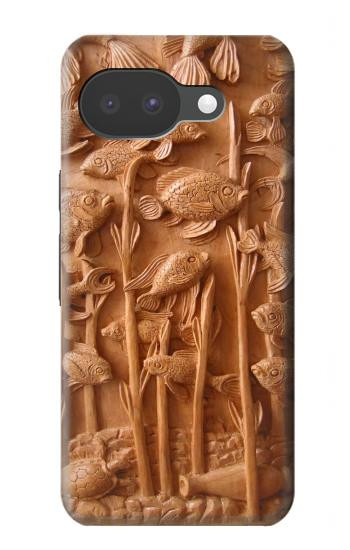 S1307 Fish Wood Carving Graphic Printed Case For Google Pixel 10a