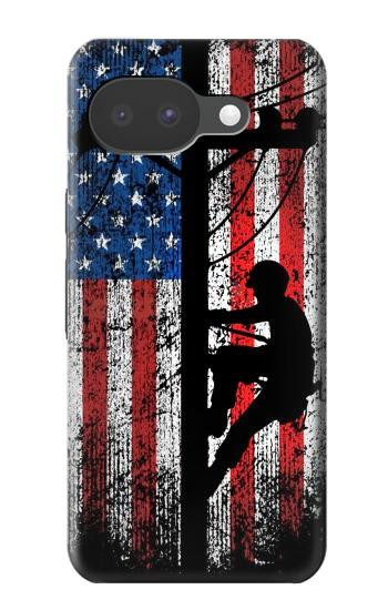 S3803 Electrician Lineman American Flag Case For Google Pixel 10a