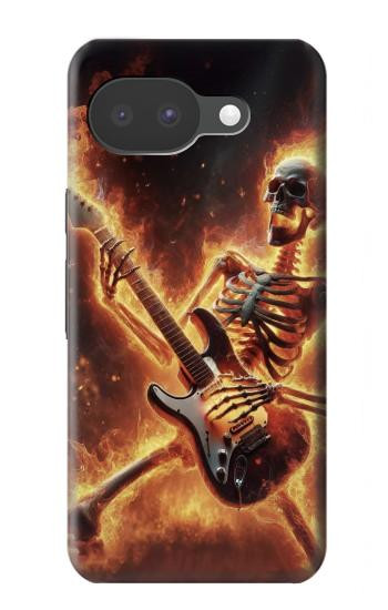 S3984 Fire Skeleton Playing Guitar Case For Google Pixel 10a