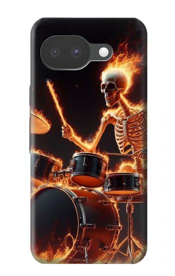 S3985 Fire Skull Drummer Case For Google Pixel 10a