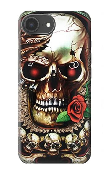 S0753 Skull Wing Rose Punk Case For iPhone 17e