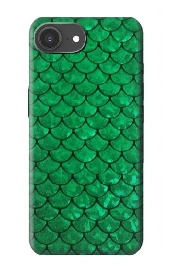 S2704 Green Fish Scale Pattern Graphic Case For iPhone 17e