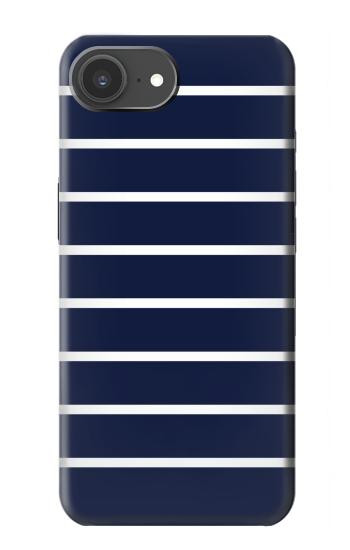 S2767 Navy White Striped Case For iPhone 17e