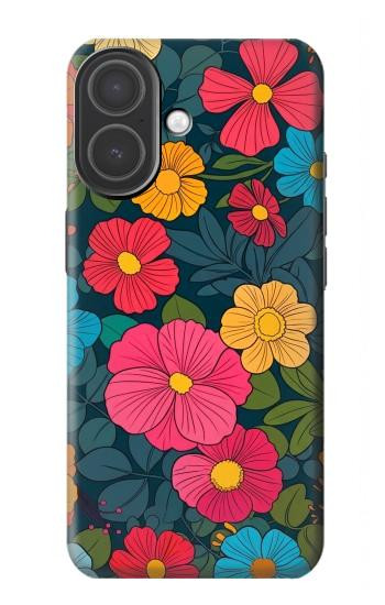 S4105 Vibrant Colorful Floral Pattern Case For iPhone 17