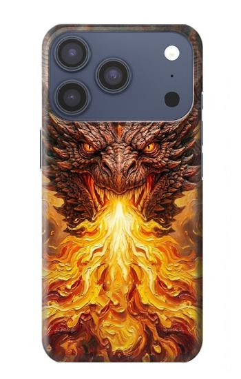 S4090 Epic Fire Dragon Fantasy Illustration Case For iPhone 17 Pro, 18 Pro