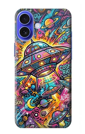 S4085 Cosmic Spaceship Psychedelic Art Case For iPhone 16