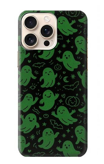 S4087 Cute Green Ghost Cartoon Pattern Case For iPhone 16 pro max