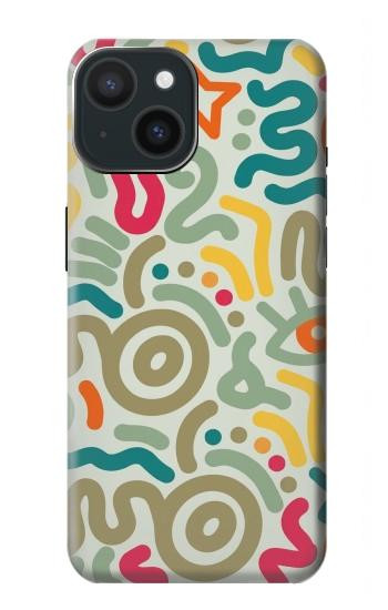S4078 Abstract Colorful Doodle Pattern Case For iPhone 15
