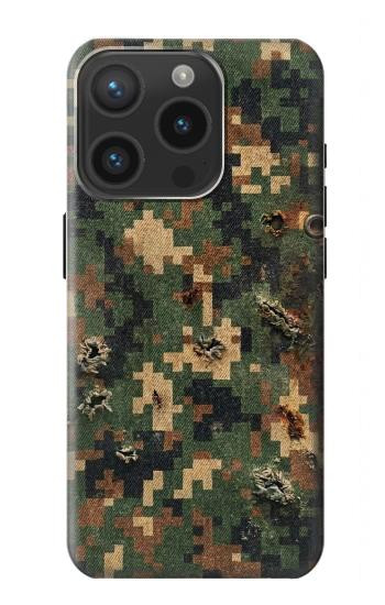 S4091 Green Digital Camouflage Pattern Case For iPhone 15 Pro