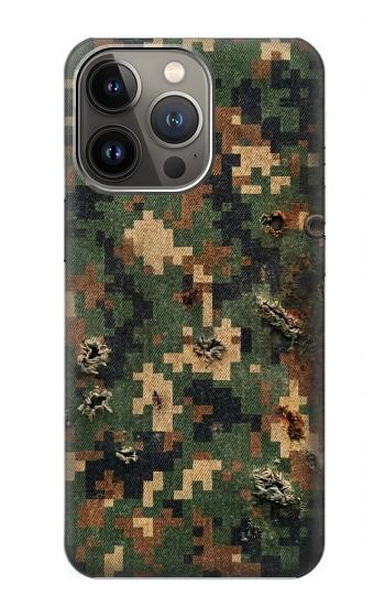 S4091 Green Digital Camouflage Pattern Case For iPhone 14 Pro