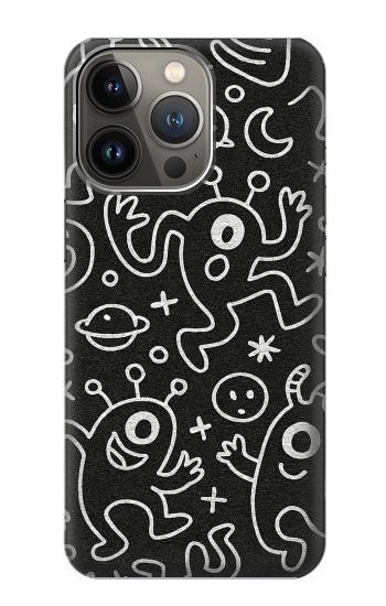 S4101 Cute Cartoon Monster Pattern Case For iPhone 14 Pro