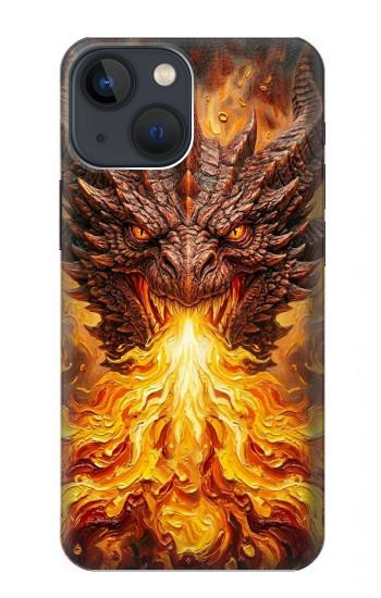 S4090 Epic Fire Dragon Fantasy Illustration Case For iPhone 13 mini