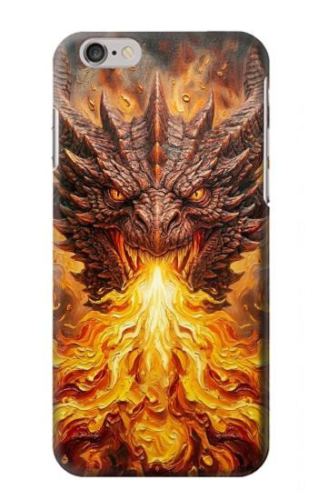 S4090 Epic Fire Dragon Fantasy Illustration Case For iPhone 6 6S