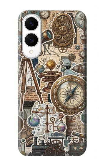 S4100 Vintage Scientific Discovery Collage Case For Samsung Galaxy S25 Edge
