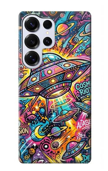 S4085 Cosmic Spaceship Psychedelic Art Case For Samsung Galaxy S25 Ultra