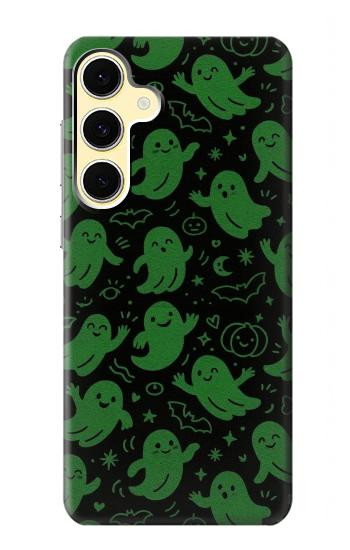 S4087 Cute Green Ghost Cartoon Pattern Case For Samsung Galaxy S24 FE