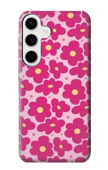 S4097 Pink Floral Seamless Pattern Design Case For Samsung Galaxy S24 Plus