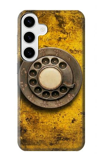 S4107 Retro Rotary Phone Dial Vintage Case For Samsung Galaxy S24 Plus