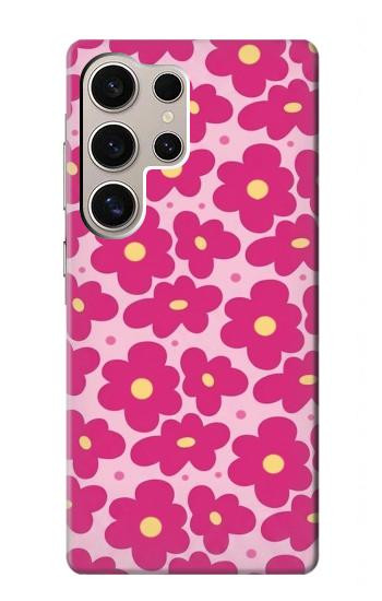 S4097 Pink Floral Seamless Pattern Design Case For Samsung Galaxy S24 Ultra