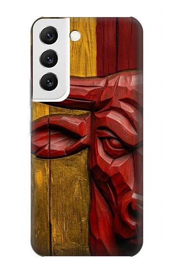 S4098 Span Bull Carved Artwork Case For Samsung Galaxy S22