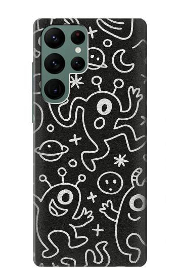 S4101 Cute Cartoon Monster Pattern Case For Samsung Galaxy S22 Ultra