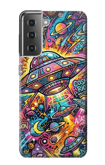 S4085 Cosmic Spaceship Psychedelic Art Case For Samsung Galaxy S21 Plus 5G, Galaxy S21+ 5G