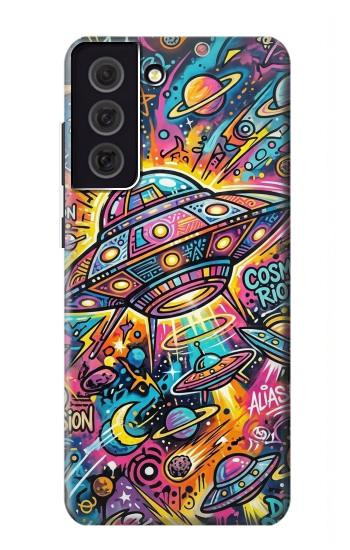 S4085 Cosmic Spaceship Psychedelic Art Case For Samsung Galaxy S21 FE 5G