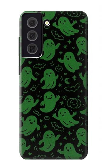 S4087 Cute Green Ghost Cartoon Pattern Case For Samsung Galaxy S21 FE 5G