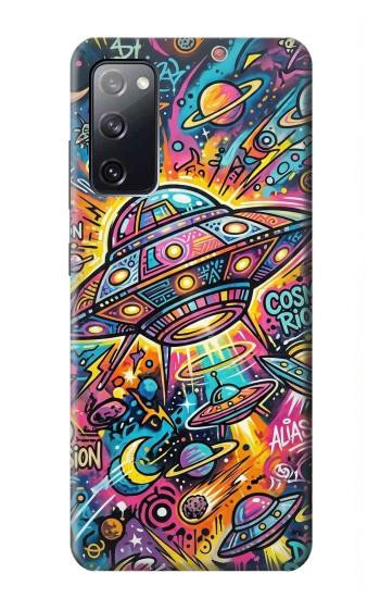 S4085 Cosmic Spaceship Psychedelic Art Case For Samsung Galaxy S20 FE