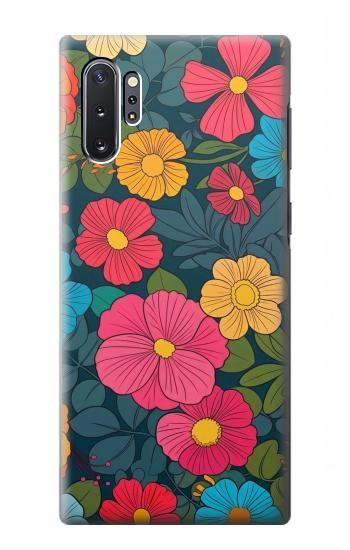 S4105 Vibrant Colorful Floral Pattern Case For Samsung Galaxy Note 10 Plus
