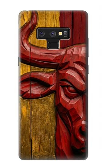 S4098 Span Bull Carved Artwork Case For Note 9 Samsung Galaxy Note9