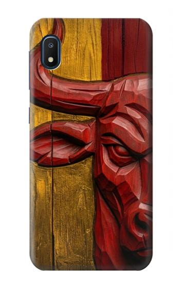 S4098 Span Bull Carved Artwork Case For Samsung Galaxy A10e