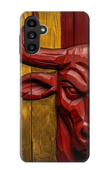 S4098 Span Bull Carved Artwork Case For Samsung Galaxy A13 5G