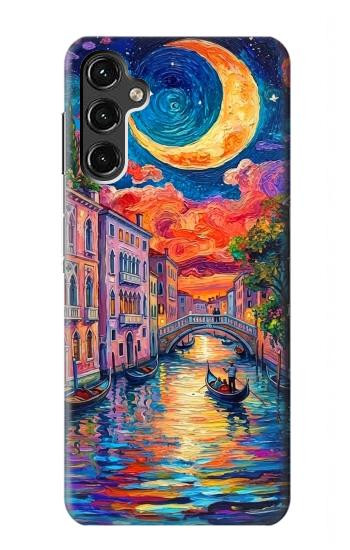 S4083 Colorful Painting Moonlit Venice City Case For Samsung Galaxy A14 5G
