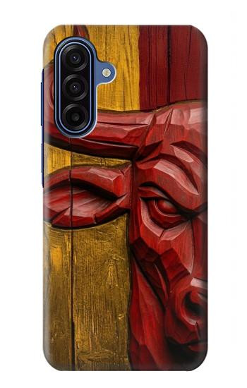 S4098 Span Bull Carved Artwork Case For Samsung Galaxy A17