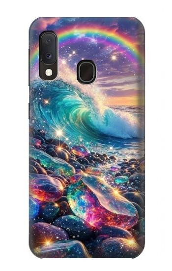 S4084 Rainbow Ocean Wave Fantasy Case For Samsung Galaxy A20e