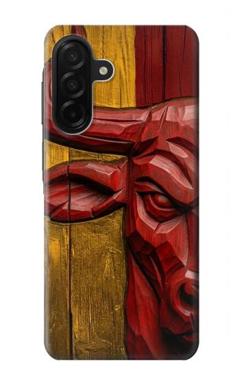 S4098 Span Bull Carved Artwork Case For Samsung Galaxy A26