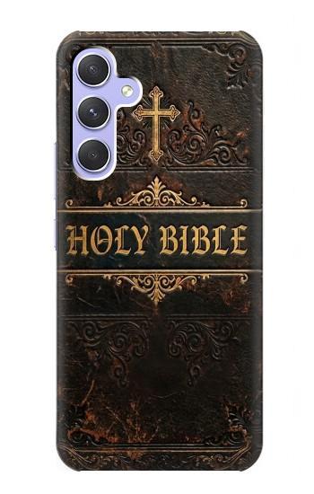 S4109 Vintage Antique Bible Book Cover Art Case For Samsung Galaxy A54 5G