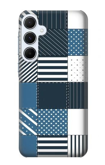 S4082 Modern Geometric Patchwork Pattern Case For Samsung Galaxy A55 5G