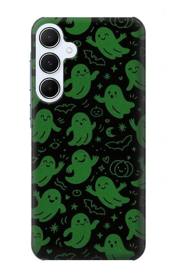 S4087 Cute Green Ghost Cartoon Pattern Case For Samsung Galaxy A55 5G