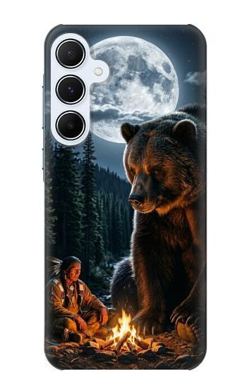 S4095 Majestic Bear Indian Wilderness Art Case For Samsung Galaxy A55 5G